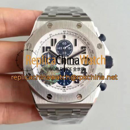 Replica Audemars Piguet Royal Oak Offshore Navy 26170ST.OO.D305CR.01 JF V2 Stainless Steel White Dial Swiss 7750