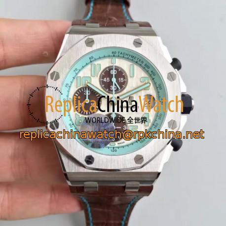 Replica Audemars Piguet Royal Oak Offshore Montauk Highway 26187ST.OO.D801CR.01 JF V2 Stainless Steel White Dial Swiss 7750