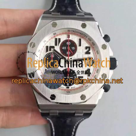 Replica Audemars Piguet Royal Oak Offshore Panda 26170ST.OO.D101CR.02 JF V2 Stainless Steel White Dial Swiss 7750