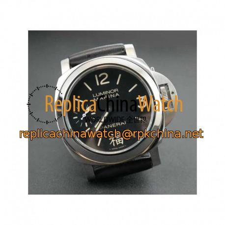 Replica Panerai Luminor Marina 福 Fu PA366 N Stainless Steel Black Dial Swiss 6497-2