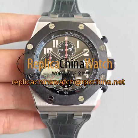 Replica Audemars Piguet Royal Oak Offshore Qatar 135Th Anniversary 26219IO.OO.D005CR.01 JF Titanium Anthracite Dial Swiss 3126