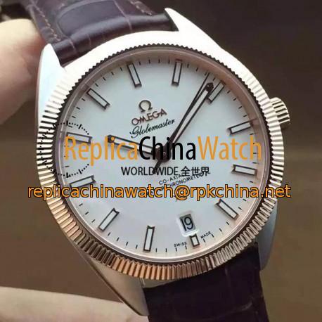 Replica Omega Constellation Globemaster 39MM Stainless Steel & Rose Gold White Dial Swiss 8501