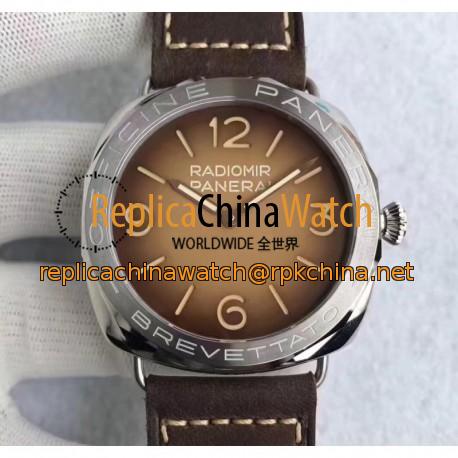 Replica Panerai Radiomir 3 Days Acciaio Brevettato PAM687 SF Stainless Steel Brown Dial Swiss P3000