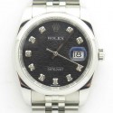 Replica Rolex Datejust 36MM 116234 DJ V2 Stainless Steel Black Anniversary Jubilee Dial Swiss 3135