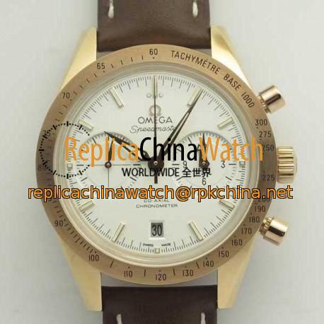 Replica Omega Speedmaster ´57 Co-Axial Chronograph 41.5MM 331.53.42.51.02.002 OM Rose Gold White Dial Swiss 9301