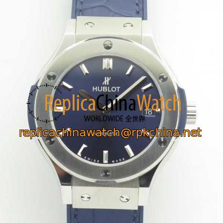 Replica Hublot Classic Fusion Blue Titanium 38MM 511.NX.7170.LR JJ V2 Titanium Blue Dial Swiss HUB1112