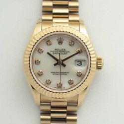 Replica Rolex Lady Datejust 28 279165 28MM BP Rose Gold Mother Of Pearl Dial Swiss 2671