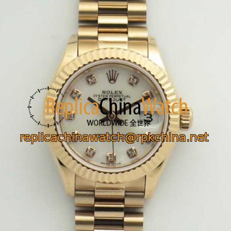 Replica Rolex Lady Datejust 28 279165 28MM BP Rose Gold Mother Of Pearl Dial Swiss 2671