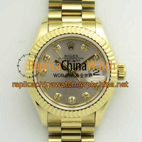 Replica Rolex Lady Datejust 28 279178 28MM BP Yellow Gold Silver Dial Swiss 2671