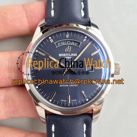 Replica Breitling Transocean Day & Date A453109T/C921/731P V7 Stainless Steel Blue Dial Swiis 2836-2