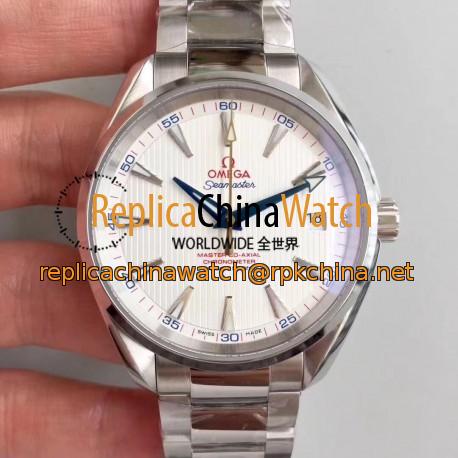 Replica Omega Seamaster Aqua Terra 150M Master Golf Edition 231.10.42.21.02.004 VS Stainless Steel White Dial Swiss 8500