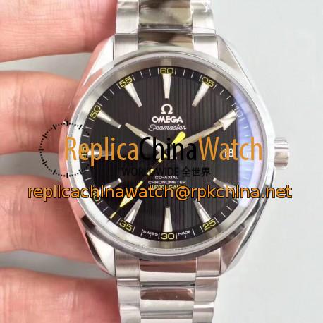 Replica Omega Seamaster Aqua Terra 150M Master 15000 Gauss 231.10.42.21.01.002 KW Stainless Steel Black Dial Swiss 8500