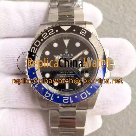 Replica Rolex GMT-Master II 116710BLNR Batman V8 Stainless Steel Black Dial Swiss 2836-2