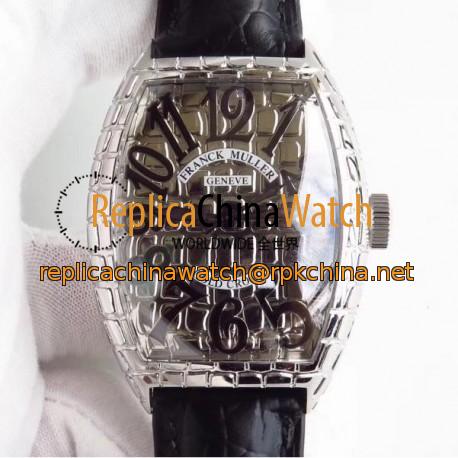 Replica Franck Muller Iron Croco 8880 CH IRO CRO N Stainless Steel Silver Dial M8215