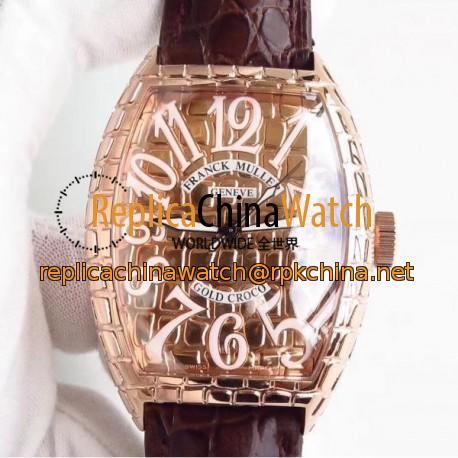 Replica Franck Muller Gold Croco 8880 SC GOLD CRO Rose Gold Rose Gold Dial M8215