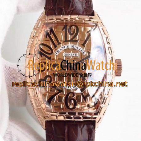 Replica Franck Muller Gold Croco 8880 SC GOLD CRO N Rose Gold Rose Gold Dial M8215