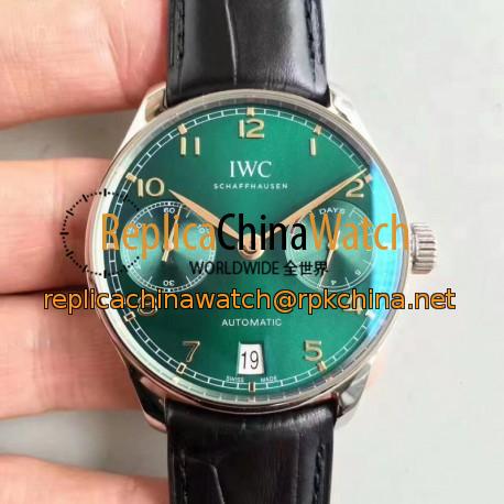 Replica IWC Portugieser 7 Days IW500708 ZF V4 Stainless Steel Green Dial Swiss 52010