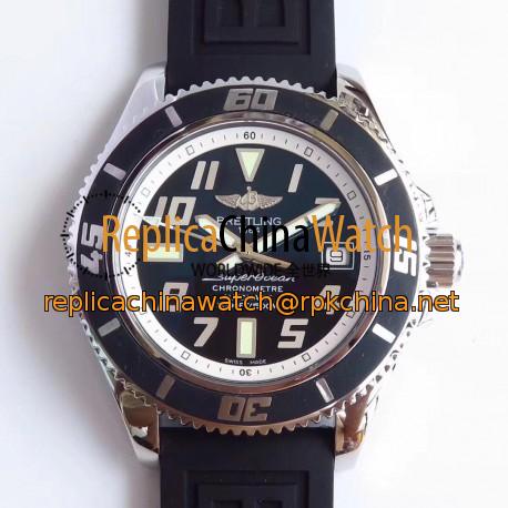 Replica Breitling Superocean 42 Abyss White A1736402/BA29 ZF Stainless Steel Black & White Dial Swiss 2824-2