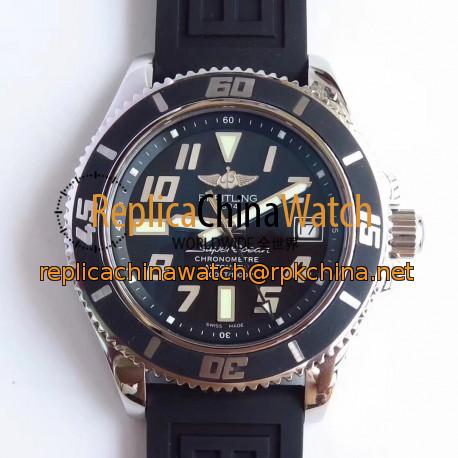 Replica Breitling Superocean 42 A1736402-BA28 ZF Stainless Steel Black Dial Swiss 2824-2