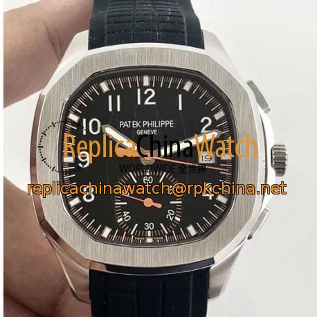 Replica Patek Philippe Aquanaut Chronograph 5968A N Stainless Steel Black Dial Swiss CH28-520C