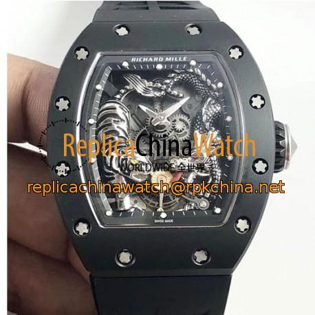 Replica Richard Mille RM051-01 Tiger & Dragon KV Ceramic Skeleton Dial M8215