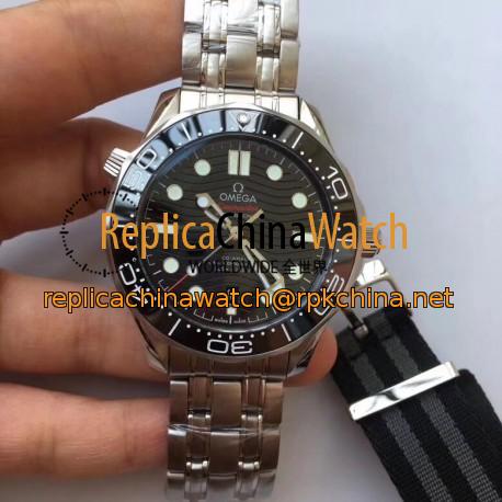 Replica Omega Seamaster Diver 300M Baselworld 2018 VS Stainless Steel Black Dial Swiss 8800