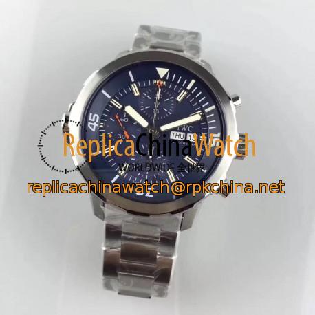 Replica IWC Aquatimer Chronograph IW376805 HBBV6 Stainless Steel Blue Dial Swiss 7750