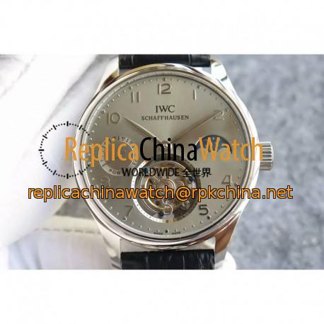 Replica IWC Portuguese Regulateur Tourbillon Stainless Steel Silver Dial Swiss Tourbillon