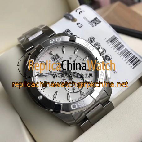 Replica Tag Heuer Aquaracer Chronograph 300M CAY1111.BA0927 N Stainless Steel White Dial Swiss Ronda Quartz 5040B