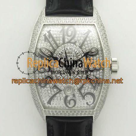 Replica Franck Muller Casablanca 8880 SC DT GF Stainless Steel & Diamonds Diamond Dial Swiss 2824-2