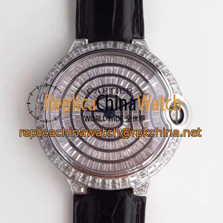 Replica Ballon Bleu De Cartier T Diamond N Stainless Steel Diamond Dial M9015