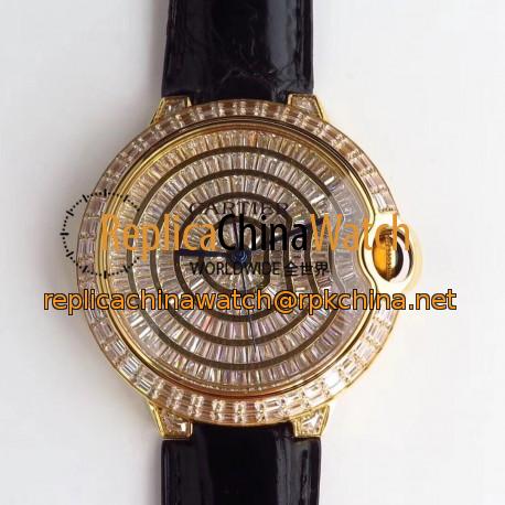 Replica Ballon Bleu De Cartier T Diamond N Yellow Gold Diamond Dial M9015