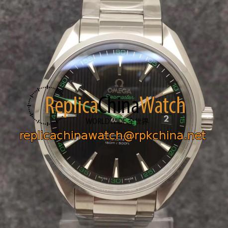 Replica Omega Seamaster Aqua Terra 150M Master Golf Edition 231.10.42.21.01.004 VS Stainless Steel Black Dial Swiss 8500