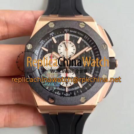 Replica Audemars Piguet Royal Oak Offshore 26401RO.OO.A002CA.01 JF V2 Rose Gold Black Dial Swiss 3126