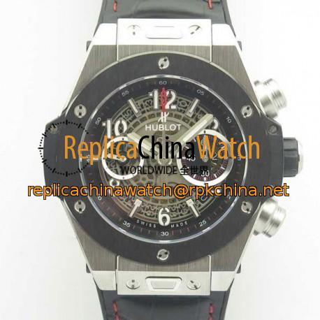 Replica Hublot Big Bang Unico Magic Sapphire 411.JX.1170.RX 3A Stainless Steel & Ceramic Skeleton Dial Swiss HUB1242