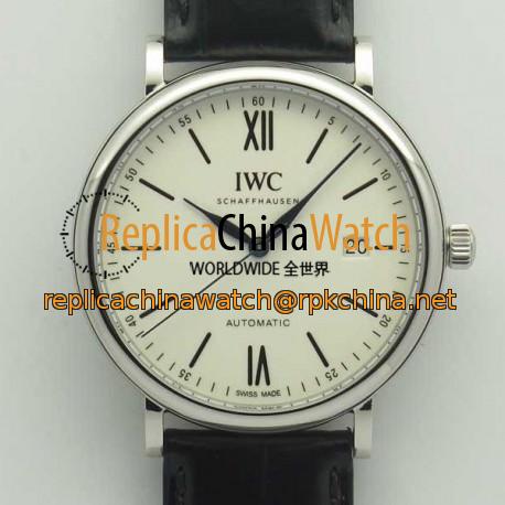 Replica IWC Portofino Automatic Edition 150 Years IW356519 Stainless Steel White Dial M9015