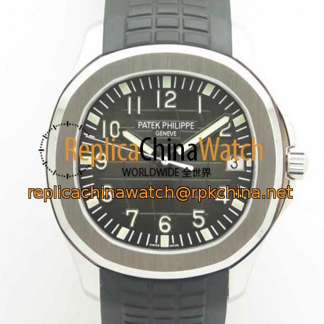 Replica Patek Philippe Aquanaut Jumbo 5167A-001 ZF Stainless Steel Black Dial Swiss 324SC