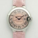 Replica Ballon Bleu De Cartier 33MM WSBB0002 AF Stainless Steel Pink Dial Seiko NH05A