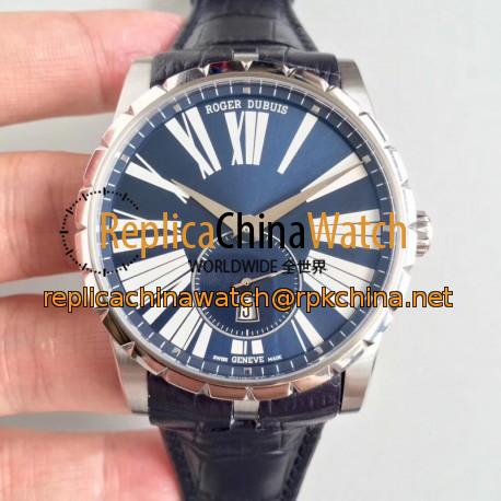 Replica Roger Dubuis Excalibur 42MM Automatic RDDBEX0619 RD Stainless Steel Blue Dial Swiss RD830