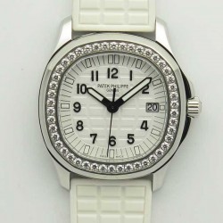 Replica Patek Philippe Aquanaut Luce Ladies 5067A-024 JJ Stainless Steel & Diamonds White Dial Swiss E23-250SC