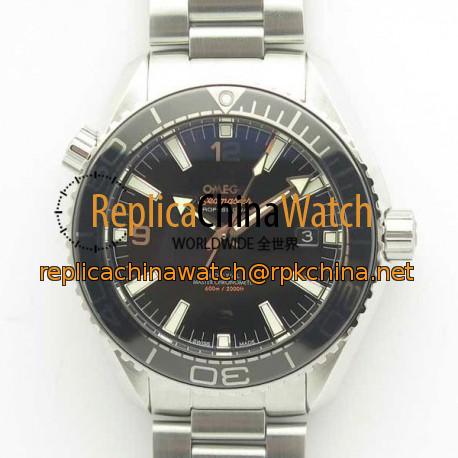 Replica Omega Seamaster Planet Ocean 600M 43.5MM 215.30.44.21.01.001 OM V2 Stainless Steel Black Dial Swiss 8900