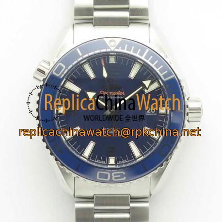 Replica Omega Seamaster Planet Ocean 600M 43.5MM 215.30.44.21.03.001 OM V2 Stainless Steel Blue Dial Swiss 8900