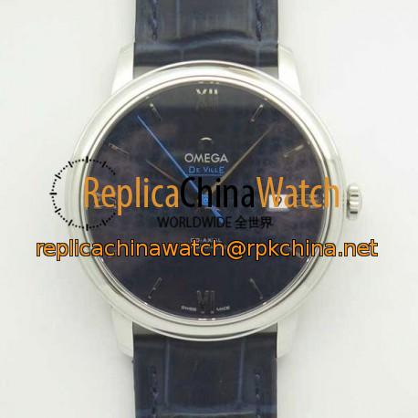 Replica Omega De Ville Prestige Orbis Collection 39.5MM 424.13.40.20.03.003 RXW Stainless Steel Blue Dial Swiss 2892