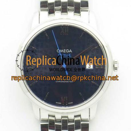 Replica Omega De Ville Prestige Orbis Collection 39.5MM 424.10.40.20.03.003 RXW Stainless Steel Blue Dial Swiss 2892