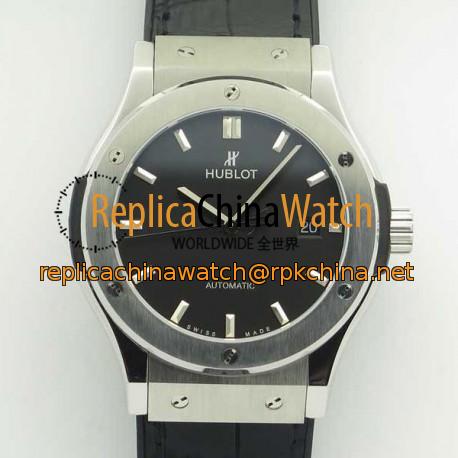 Replica Hublot Classic Fusion Titanium 42MM 511.NX.1171.LR F16 Titanium Black Dial Swiss 2892