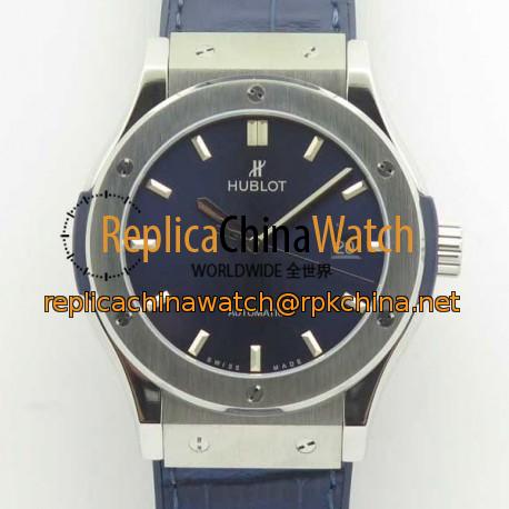 Replica Hublot Classic Fusion Blue Titanium 42MM 511.NX.7170.LR F16 Titanium Blue Dial Swiss 2892