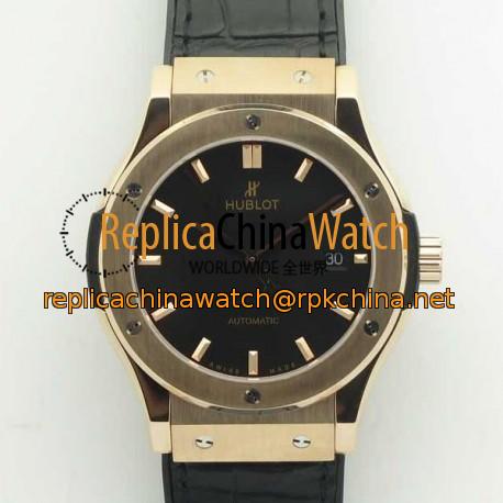 Replica Hublot Classic Fusion King Gold 42MM 511.OX.1181.LR F16 Rose Gold Black Dial Swiss 2892