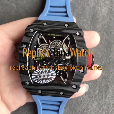 Replica Richard Mille RM35-02 Rafael Nadal KV V2 Forged Carbon Black Skeleton Dial M8215