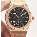 Replica Audemars Piguet Royal Oak GMT 41MM 26120 TWA Rose Gold Black Dial Swiss 2329