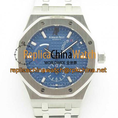 Replica Audemars Piguet Royal Oak GMT 41MM 26120 TWA Stainless Steel Blue Dial Swiss 2329